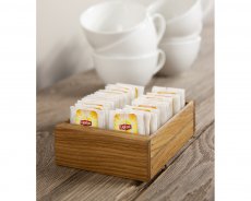 Liten trälåda Linoljad ek 15x10,7cm