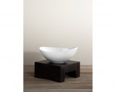 Litet exponeringsbord på ben Havana Black 21x21cm