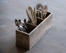 Bestickbox med tre fack Driftwood 20-25 bestick
