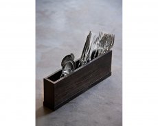 Bestickbox med tre fack Havana Black 10-15 bestick