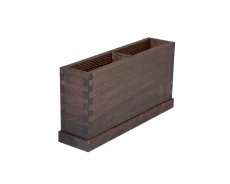 Bestickbox med två fack Havana Black 10-15 bestick