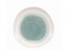 Raku Topaz Blue Round Trace Bowl 25,3cm