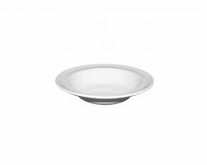 White Rimmed Fruit Bowl 16cm