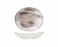 Wood Sepia Oval Coupe Bowl 21,2cm