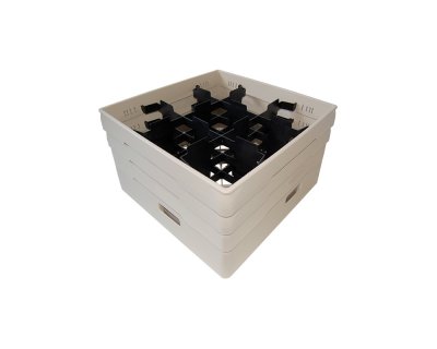 Beige fackindelad korg +3ramar D149cm