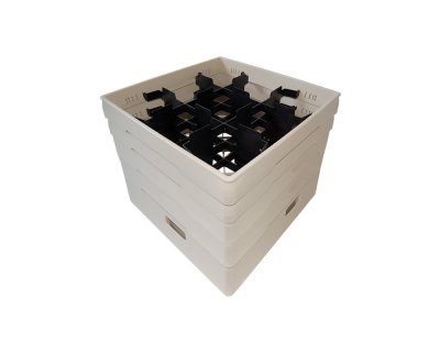 Beige fackindelad korg +4ramar D149cm