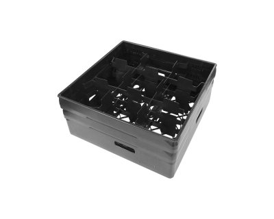 Svart fackindelad korg +2ramar D149cm