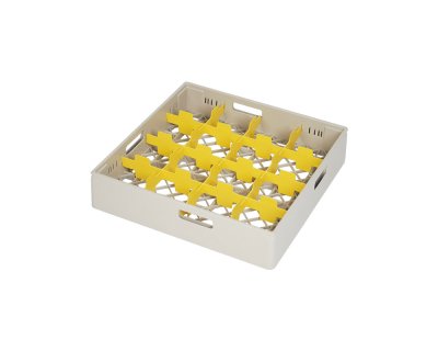 Beige fackindelad korg D110cm