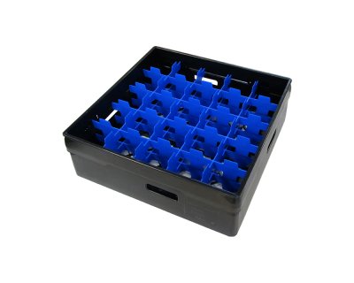 Svart fackindelad korg +1ram D87cm