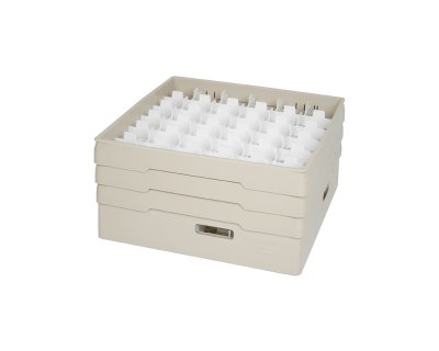 Beige fackindelad korg +3ramar D73cm