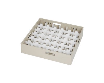 Beige fackindelad korg D73cm