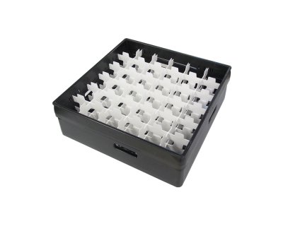 Svart fackindelad korg +1ram D73cm