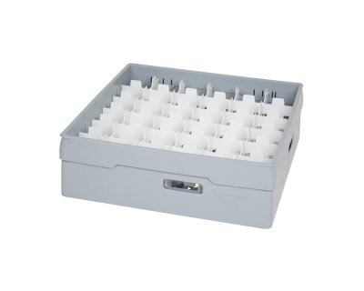 Grå fackindelad korg +1ram D73cm