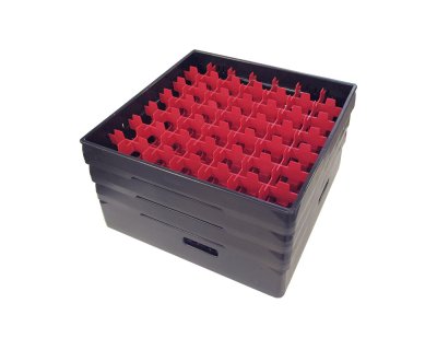 Svart fackindelad korg +3ramar D60cm