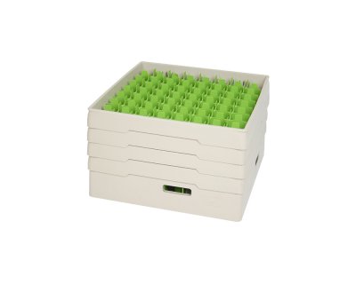 Beige fackindelad korg +4ramar D52cm