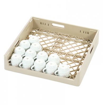 Beige servicekorg låg gavel 10st