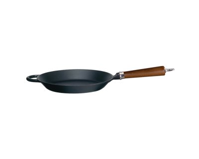Stekpanna 28cm sned kant brunlaserat skaft