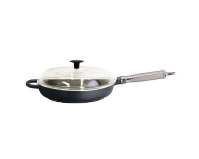 Traktörpanna med glaslock 28cm rostfritt skaft