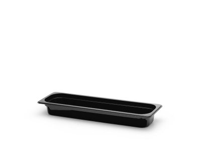 Kantin svart pc-plast GN2/4 Djup6,5-10cm