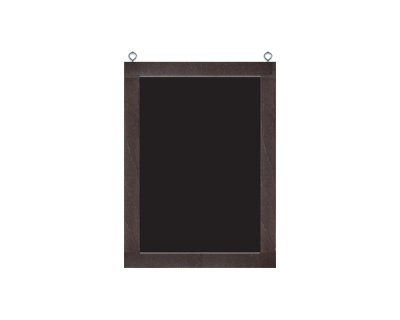 Griffeltavla A4 med ram i klarlack, brunbets eller svartbets