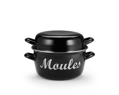 Musselgryta med text Moules D24cm 5,5L