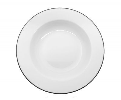 Tallrik djup 29cm Kazub svart rand