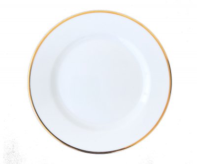 Tallrik flat 26,5cm Kazub guldrand