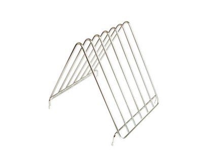 Ställ för 6 skärbrädor i kromat stål