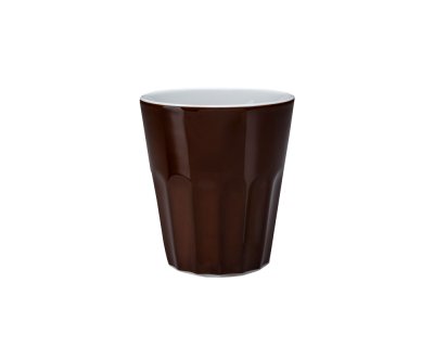Mugg utan öra räfflad 25cl Hel Brun