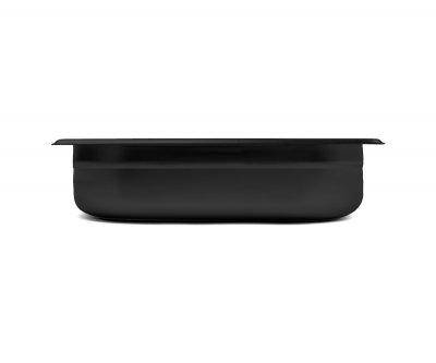 GN kantin 1/4-6,5cm svart pc-plast