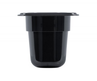 GN kantin 1/9-10cm svart pc-plast