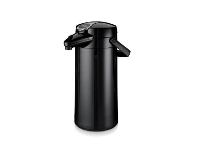 Pumptermos Furento glaskärna/svart hårdplast yttre