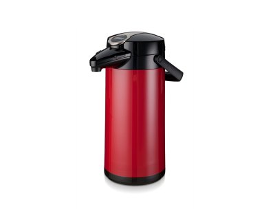 Pumptermos Furento glaskärna/röd hårdplast yttre