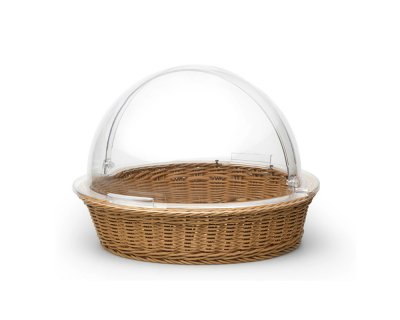 Brödkorg Brun rund pp-plast D40cm