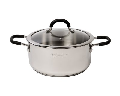 Gryta 4L induktionsbotten och silikonklädda handtag