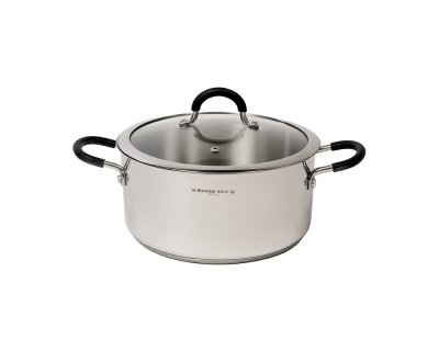 Gryta 5L induktionsbotten och silikonklädda handtag