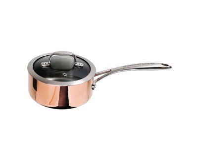 Kastrull 1L 3-ply med induktionsbotten & glaslock