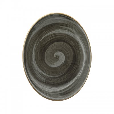 Grill tallrik oval 36x28cm Space