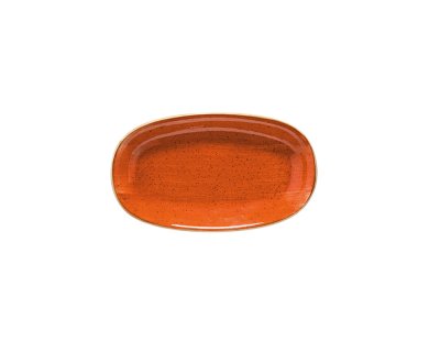 Tallrik Oval 19x11cm Terracotta