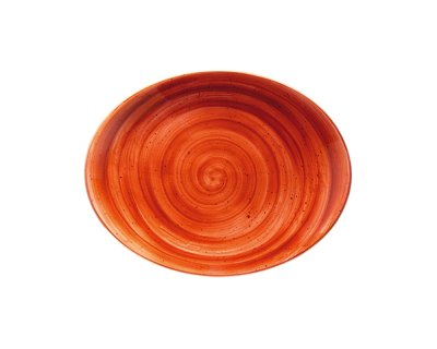 Grill tallrik oval 31x24cm Terracotta