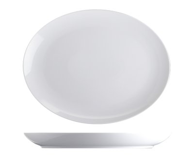 Tallrik Basic oval 32,5x25,5cm