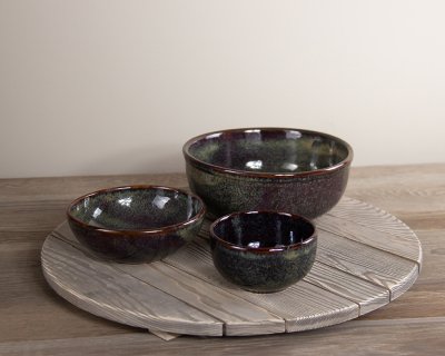 Rund bräda i "grå ek" 45cm