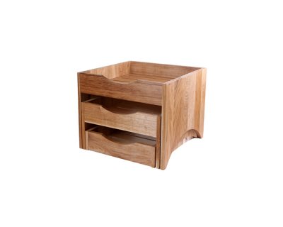 Exponeringsställ 3 plan "Medium" Linoljad ek