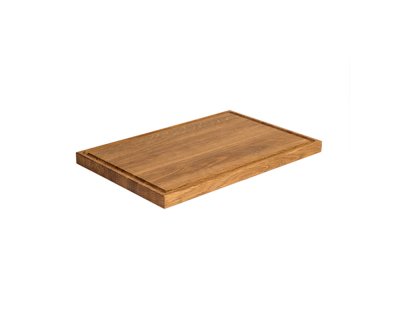 Bräda med dekorativt spår Linoljad ek 35x23cm