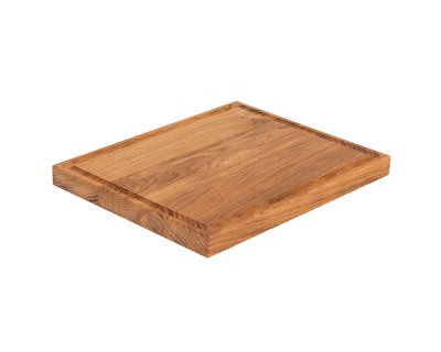 Bräda med dekorativt spår Linoljad ek 25x20cm