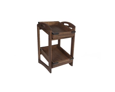 Stapelbar bricka GN1/2 brun med metallhörn Höjd4cm