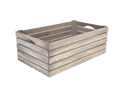 Stor trälåda med handtag 50x30cm Driftwood