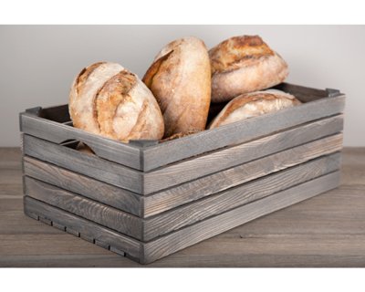 Stor trälåda med handtag 50x30cm Driftwood