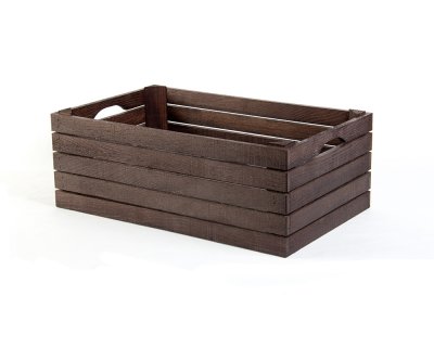 Stor trälåda med handtag 50x30cm Havana Black
