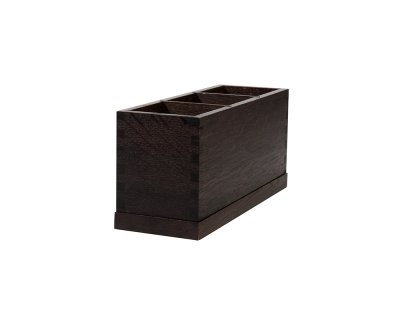 Bestickbox med tre fack Havana Black 20-25 bestick